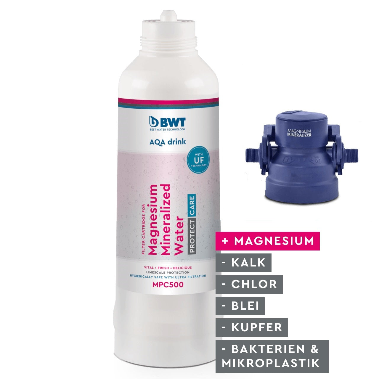 Bwt MPC500 Starterset mit Magnesium Mineralized Filterkopf
