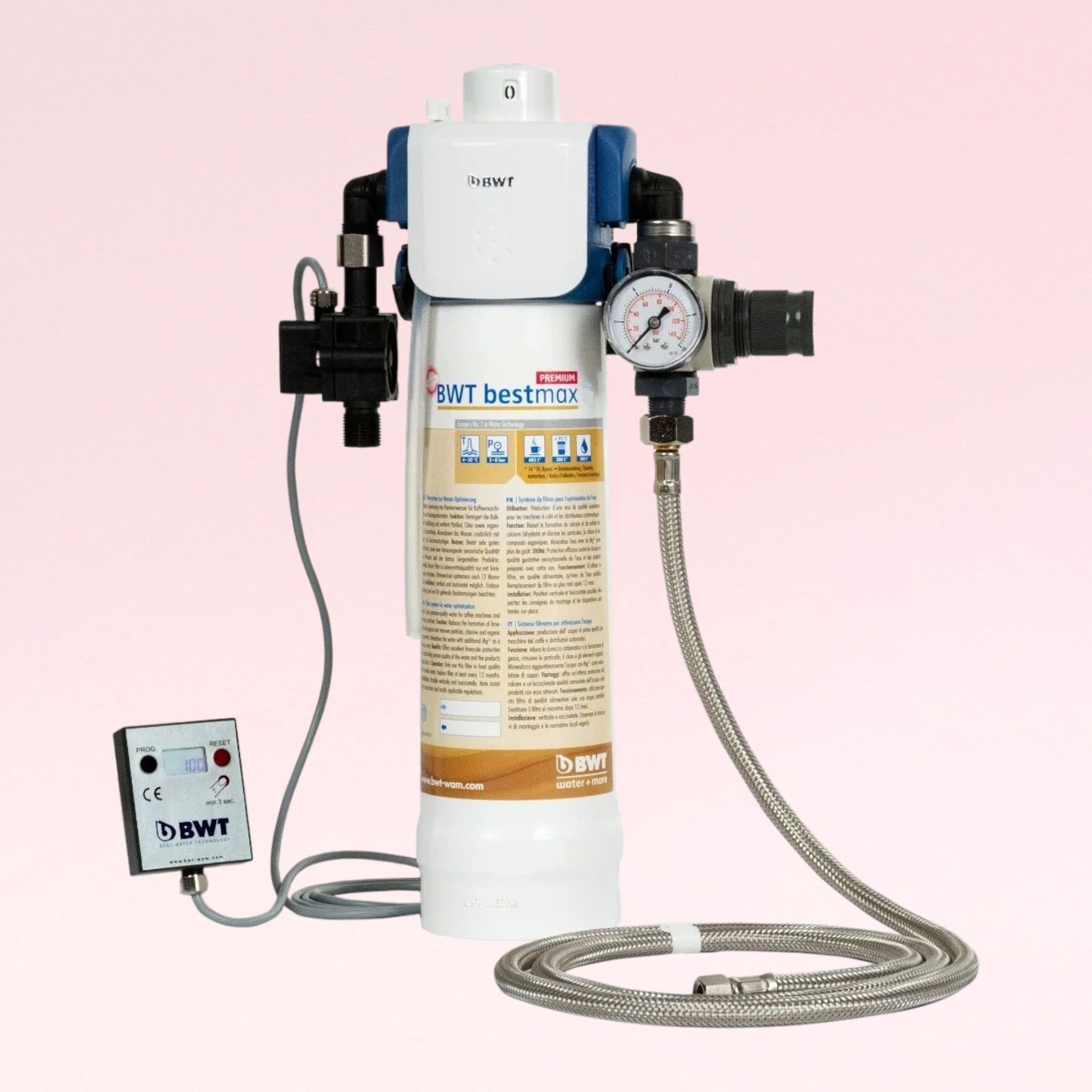 Bwt Bestmax XL Premium + Besthead Flex+Aqua Lcd+ Bwt Druckminderer +1 Panzerschlauch 1200mm BARISTA